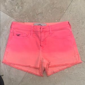 Pink jean shorts